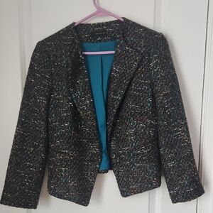Ann Taylor Multicolor Tweed Blazer